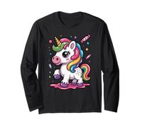 Lindo unicornio goteo gráfico helado goteo niños niñas niños pequeños Manga Larga