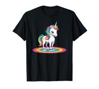 Lindo unicornio joven - arco iris cómic estilo 1 - Fan Fun Camiseta