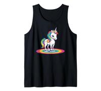 Lindo unicornio joven - arco iris cómic estilo 1 - Fan Fun Camiseta sin Mangas