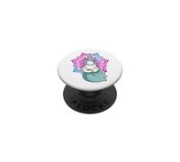 Lindo Unicornio meditando Yoga Lotus Pose Mandala Diseño PopSockets PopGrip Adhesivo