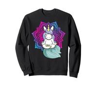 Lindo Unicornio meditando Yoga Lotus Pose Mandala Diseño Sudadera