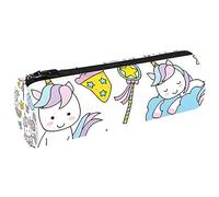 Lindo Unicornio Patrón Estuche para lápices Bolsas de cosméticos Estuche para lápices Redondo para útiles Escolares y de Oficina de Arte