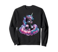 Lindo Unicornio sentado en una nube Sudadera