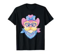 Lindo Vaquero Personaje Occidental Retrato Rodeo Divertido gráfico Camiseta