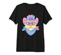 Lindo Vaquero Personaje Occidental Retrato Rodeo Divertido gráfico Camiseta Premium