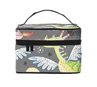 Lindo vaso de gato patrón bolsa de cosméticos bolsa de maquillaje bolsas de cosméticos de viaje para mujeres bolsas de aseo, Lindos dinosaurios voladores, Talla única