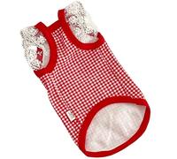 Lindo Vestido De Gato De Princesa De Encaje, Ropa Transpirable De Verano para Gatos Sin Pelo, Traje De Chaleco Suave para Gatitos para Fiesta De Cumpleaños De Boda De Gato Sphynx(Red,S)