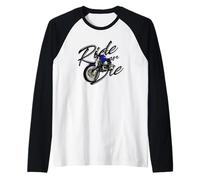Lindo Viajar O Morir con Motocicleta Camiseta Manga Raglan