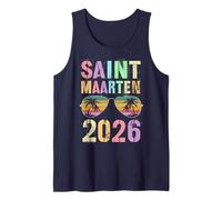 Lindo Viaje a Saint Maarten 2026, natación, Vacaciones a Juego con su Mejor Amiga mamá Camiseta sin Mangas