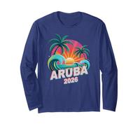 Lindo Viaje de Surfista de Vacaciones Aruba 2026 a Juego Familia Todos Manga Larga