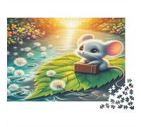 Lindo Viaje del ratón Rompecabezas 1000 Piezas Desafío Imposible Regalo Hombre Mujer Adultos Papel DIY Decoración Familiar 70x50cm/1000pcs