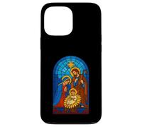 Lindo Vidriera Natividad Cristianismo Navidad Carcasa para iPhone 13 Pro MAX