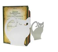 Lindo vívido, encantador gato persa antideslizante engrosamiento hierro biblioteca escuela oficina hogar estudio metal sujetalibros final del libro (blanco)