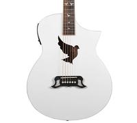 Lindo White Dove V3 Guitarra electroacústica | Acabado brillante | Encuadernación de arce tostado | Puntos laterales Luminlay (cuerdas de acero)