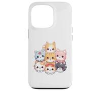 Lindo y Adorable Pijama de Gatito para niños Que aman a los Gatos Carcasa para iPhone 13 Pro