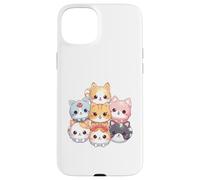 Lindo y Adorable Pijama de Gatito para niños Que aman a los Gatos Carcasa para iPhone 15 Plus