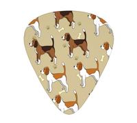 Lindo y astuto beagle de dibujos animados,12 púas de guitarra, 3 grosores diferentes para guitarra acústica, bajo y ukelele