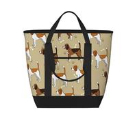 Lindo y astuto beagle de dibujos animados,Bolsas de almuerzo de gran capacidad, bolsa de mano térmica para mujeres, hombres, trabajo, picnic, viajes.