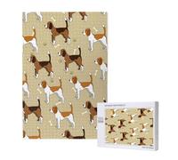 Lindo y astuto Beagle de Dibujos Animados,Rompecabezas de Madera de 1000 Piezas para Adultos y Adolescentes.