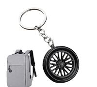 Lindo y creativo neumático - Llavero de PVC blando - Ideal para llaves de coche, mochilas o como decoración, Negro tonto, Siehe Beschreibung