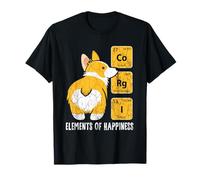 Lindo y divertido Corgi Love Elements of Happiness Corgi Mom Dad Camiseta