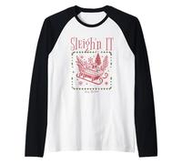 Lindo y Divertido espíritu navideño Sleigh'n IT Camiseta Manga Raglan