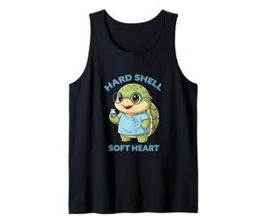 Lindo y Divertido Juego de Palabras de Tortuga de Enfermera Kawaii con Forma de corazón Suave Camiseta sin Mangas