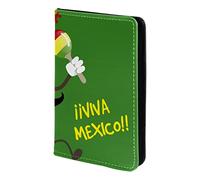Lindo y divertido patrón de tequila mexicano de dibujos animados personalizado titular pasaporte cubierta pasaporte cartera viaje esencial, Varios colores, 11.5x16.5cm/4.5x6.5 in, Classic