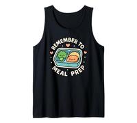 Lindo y Divertido Personaje de Almuerzo Remember to Meal Prep Camiseta sin Mangas