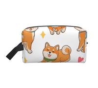Lindo y Divertido Shiba Inu, Organizador de cosméticos de Gran Capacidad, Neceser de Viaje para Mujer
