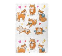 Lindo y Divertido Shiba Inu, Rompecabezas de 1000 Piezas, Rompecabezas de Madera para Toda la Familia, decoración de Pared para Adultos y Adolescentes.