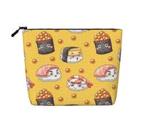 Lindo y Divertido Sushi,Neceser de Maquillaje de imitación Lino, Neceser de Viaje portátil