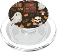 Lindo Y Espeluznante Fantasmas Bookish Cráneos Hongo Otoño PopSockets PopGrip para MagSafe