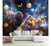 Lindo Y Hermoso Vast Universo Planeta Tierra Planeta 3D Papel Pintado Pared Fácil Instalación Oficina Sala Estar Sofá Dormitorio TV Fondos Decoración-250cm×170cm