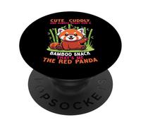 Lindo y tierno y siempre listo para un aperitivo de bambú que soy yo PopSockets PopGrip Adhesivo