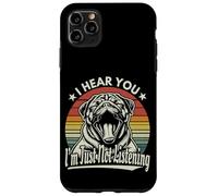 Lindo Yawn Pug, te escucho, simplemente no estoy escuchando Sunset Retro Carcasa para iPhone 11 Pro Max