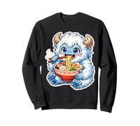Lindo Yeti Comiendo Ramen Fideos Amante de la Sopa Abominable Muñeco de Nieve Sudadera