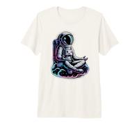 Lindo Yoga Astronauta Bienestar Tai Chi Meditación Zen Mi Espacio Camiseta Premium