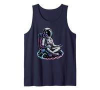 Lindo Yoga Astronauta Bienestar Tai Chi Meditación Zen XiGong Camiseta sin Mangas