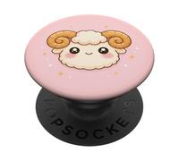 Lindo Zodiaco Aries Kawaii PopSockets PopGrip Adhesivo