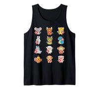 Lindo Zodiaco Chino Signos Animales Año Nuevo Chino Camiseta sin Mangas