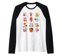 Lindo Zodiaco Vietnamita Animal Lunar Año Nuevo Niños Niños Niños Camiseta Manga Raglan