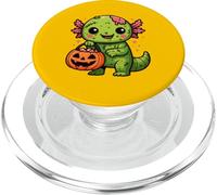Lindo Zombi Axolotl Halloween Squad Kawaii Undead Salamander PopSockets PopGrip para MagSafe