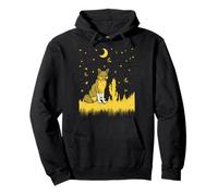 Lindo Zorro Amante Espíritu Animal Estrellas Cielo Sudadera con Capucha