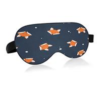 Lindo zorro antifaz para dormir para mujeres, hombres, suave, cómodo, bloqueador de luz, antifaz para los ojos, venda nocturna con correa ajustable para viajes, dormir, turnos de trabajo