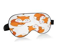 Lindo zorro antifaz para dormir para mujeres, hombres, suave, cómodo, bloqueador de luz, antifaz para los ojos, venda nocturna con correa ajustable para viajes, dormir, turnos de trabajo