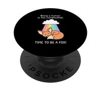 Lindo Zorro bajo Arco Iris ser Humano es complicado Disfraz PopSockets PopGrip Adhesivo