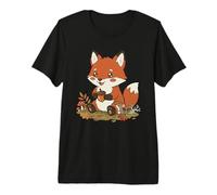 Lindo Zorro Bellota ratón otoño Hongo Dibujos Animados otoño Bosque Arte Camiseta Premium
