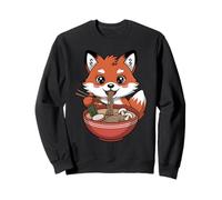 Lindo Zorro Comiendo Ramen Fideos japoneses de Animales Kawaii Sudadera