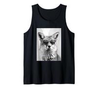 Lindo Zorro con Gafas de Sol Cool Forest Animal Photo Booth Camiseta sin Mangas